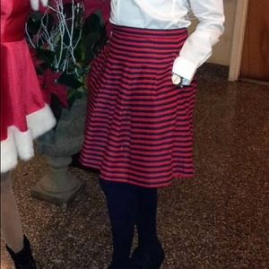 J.Crew pleated full skirt with pockets.